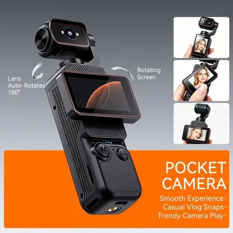 OnePlus 8K Handheld Pocket Action Camera With HD Rotating Screen Image Stabilization Photo Video Recording Wi-Fi Transfer